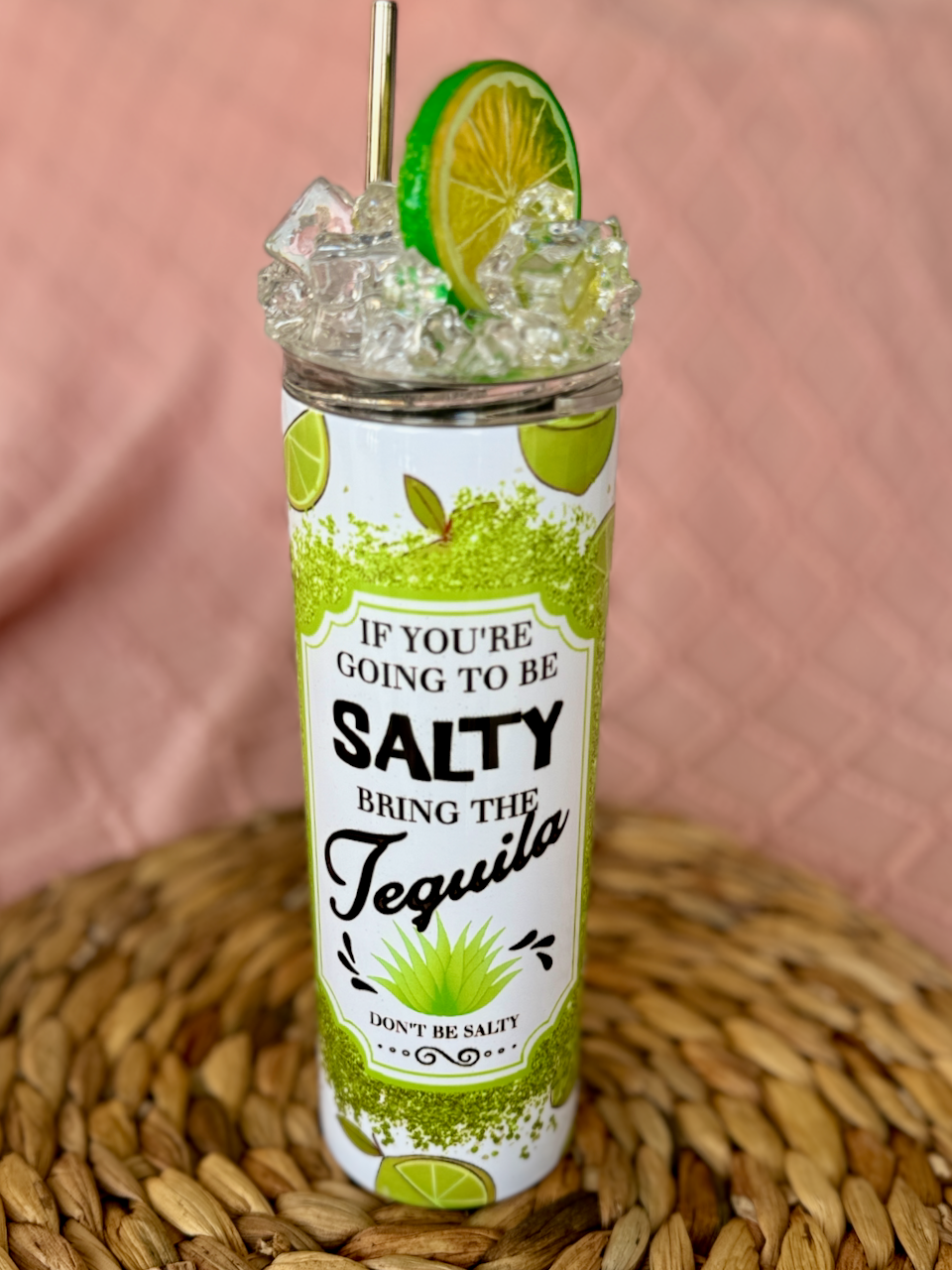 Cocktail Tumblers with 'Fruit & Ice' Lids