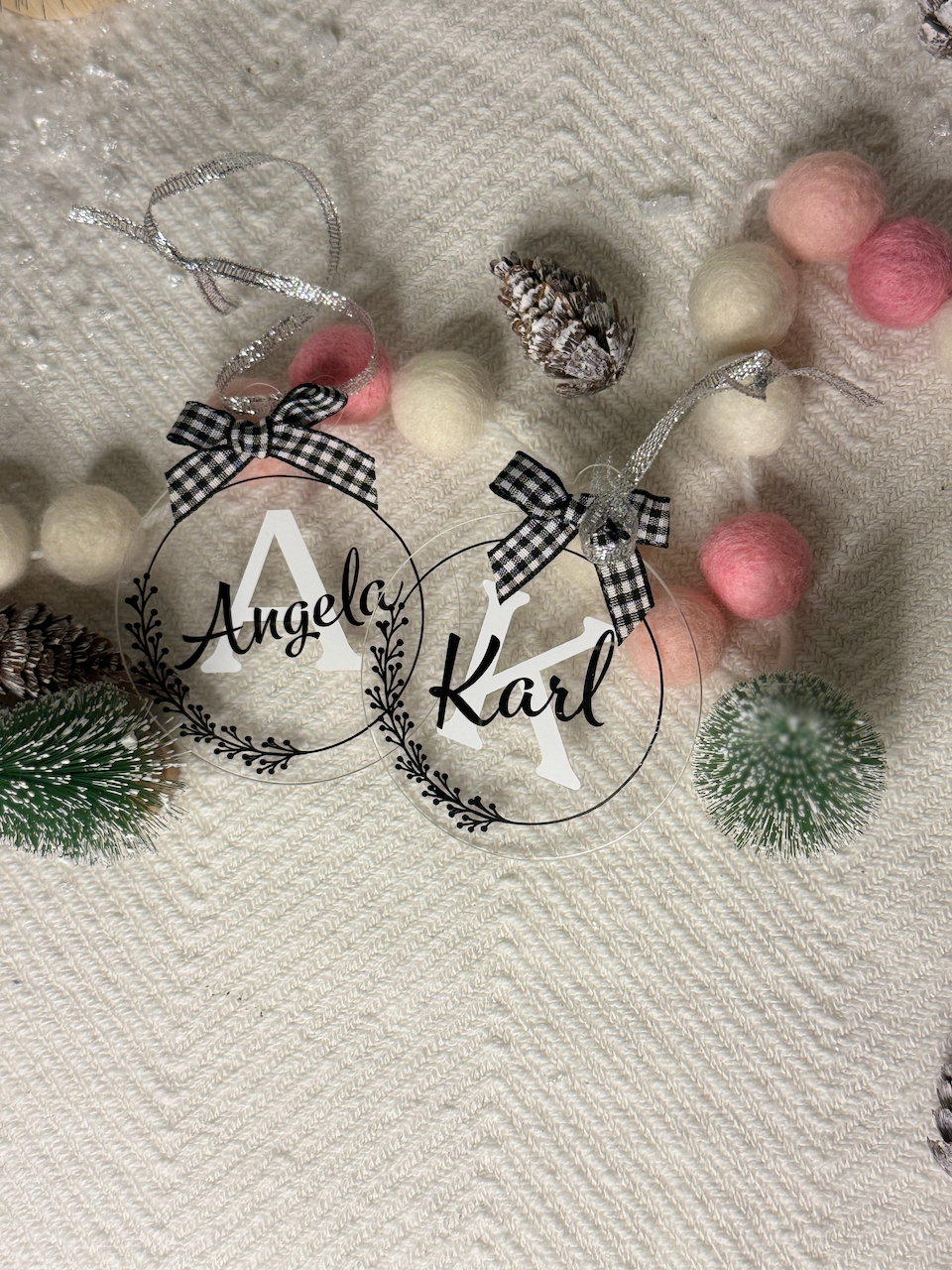 Personalised Christmas Hanging Ornaments